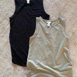 H&M Black and Gray Tank Tops